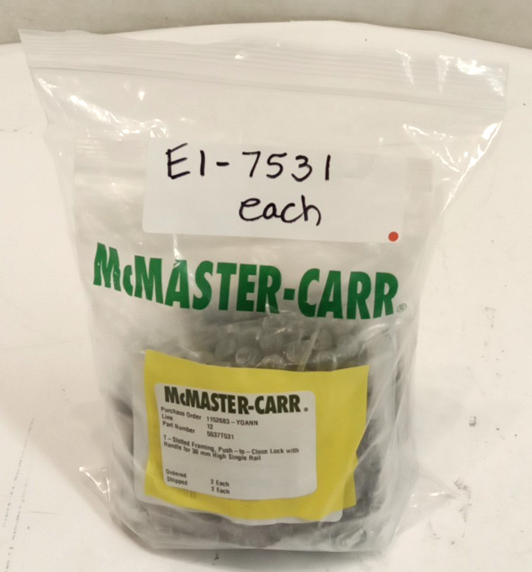 McMaster Carr 5537T531 T-Slot Frame PushToClose Lock w/Handle for 30mm High Rail