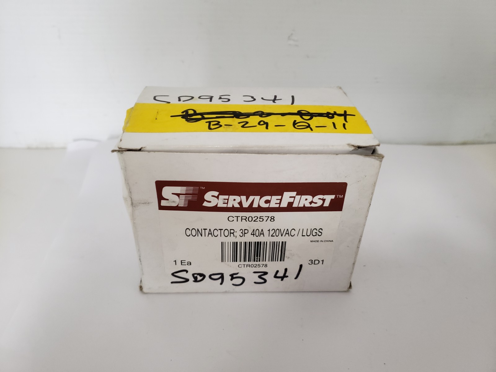 SERVICE FIRST CTR02578 CONTACTOR 3P 40A 120V 50/60HZ NIB
