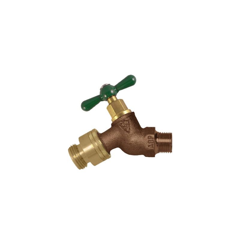 ARROWHEAD 251LF Hose Bib 1/2″ Brass 125 PSI 140 F 3/4″ Male Thread
