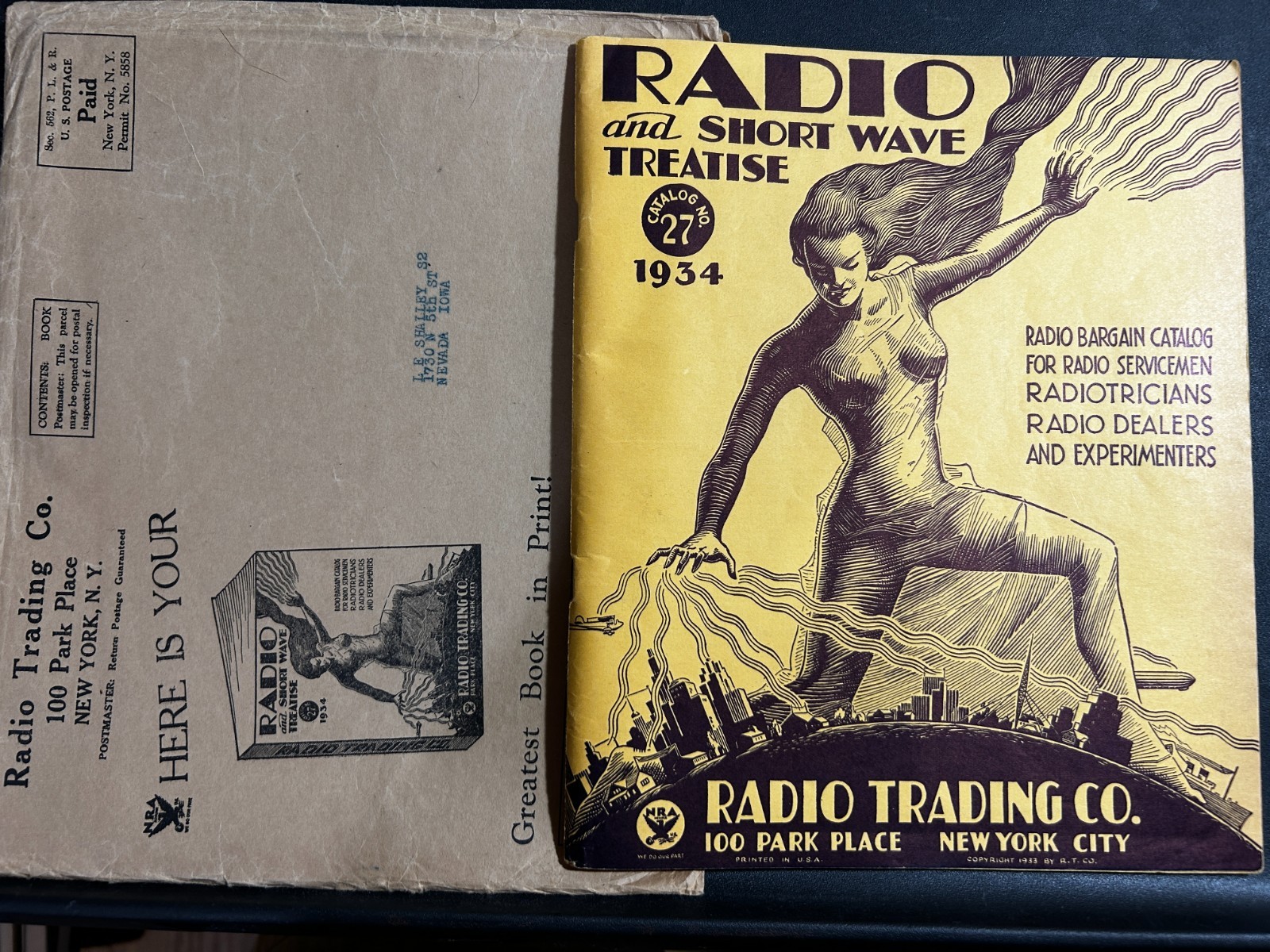 Radio Trading Co Vintage 1934 Catalog Short Wave Treatise Radio Parts Speakers++