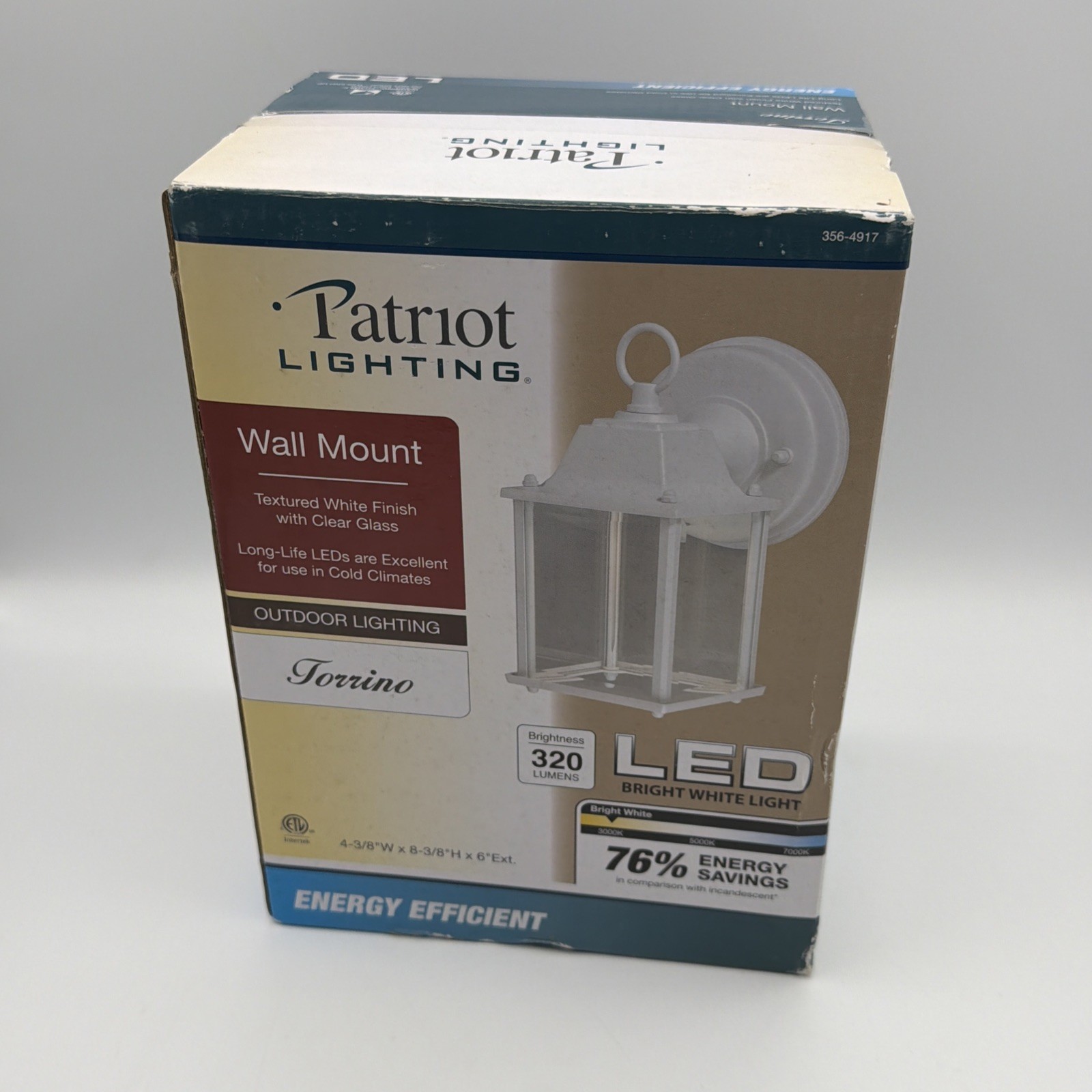 SEALED NEW PATRIOT LIGHTING 356-4917 WALL MOUNT LED LIGHT 320 LUMENS