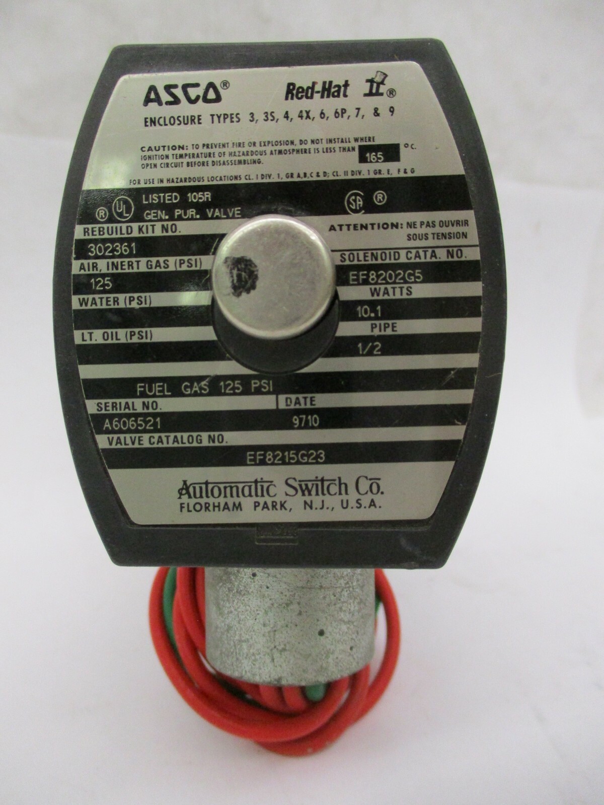 New ASCO Solenoid Valve EF8202G5 EF8215G23 A2058WVS