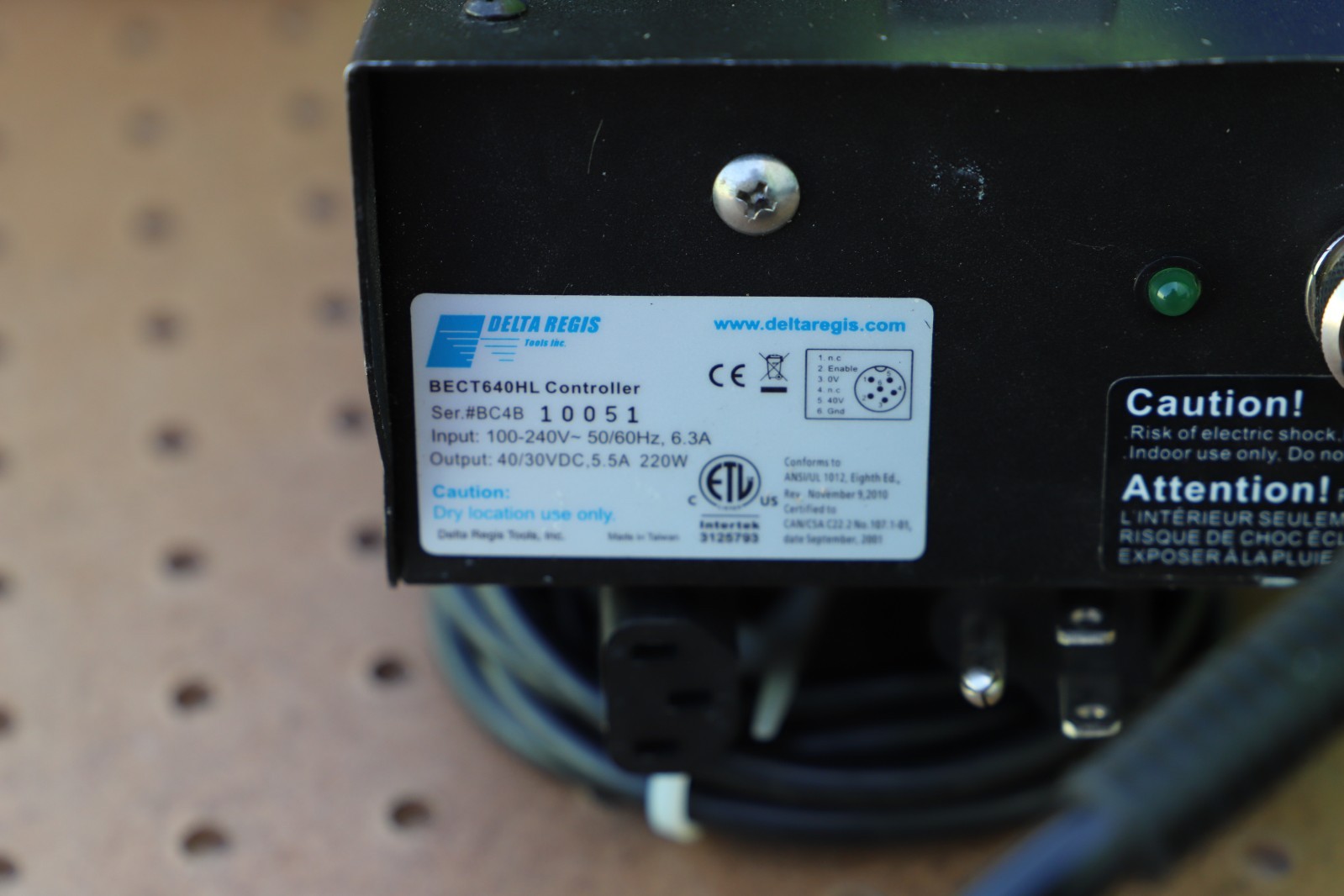 DELTA REGIS BECT640HL CONTROLLER 100-240V 50/60HZ 6.3A
