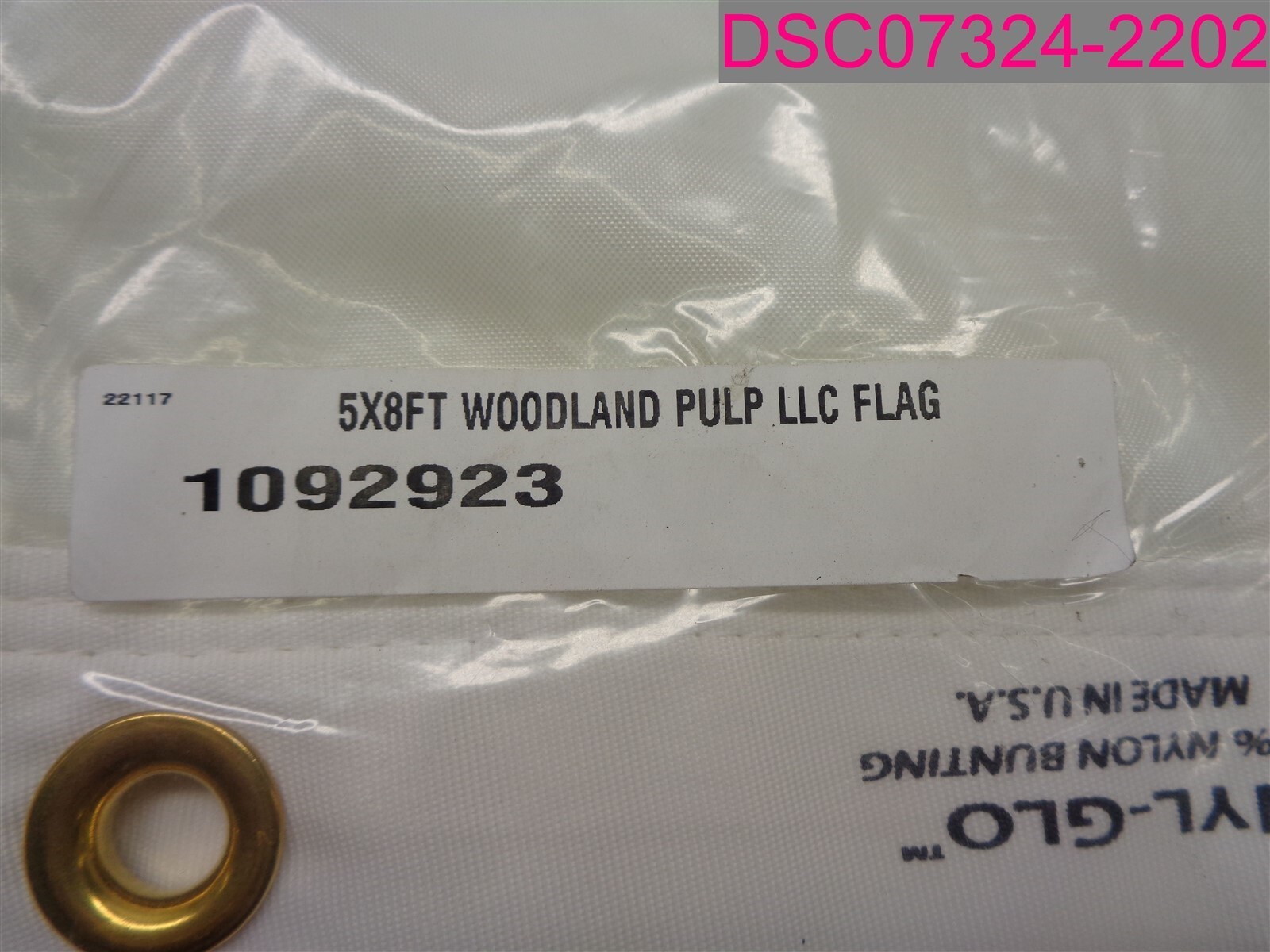 Annin Flagmakers Nyl-Glo White Flag 5’x8′, “Woodland Pulp LLC” #1092923