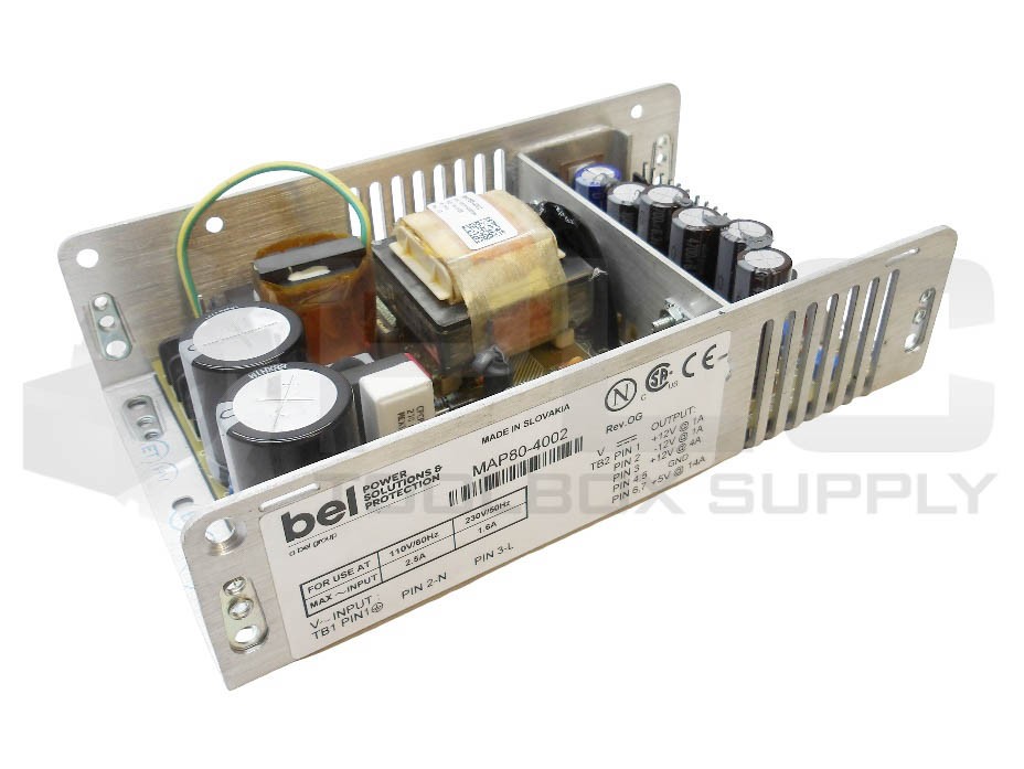 NEW BEL POWER SOLUTIONS MAP80-4002 POWER SUPPLY 110-230V 50/60HZ 2.5A