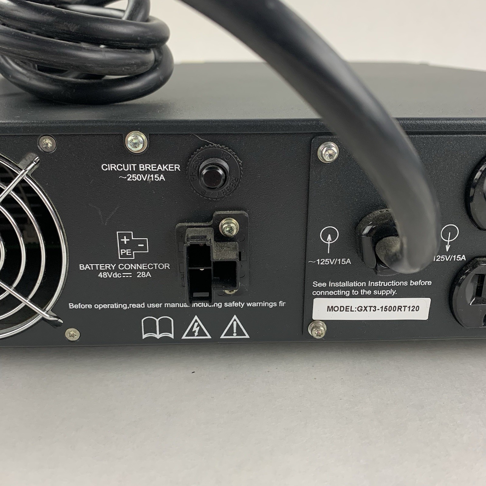 Liebert Emerson GXT3-1500RT120 UPS System Tested No Batteries No Caddy