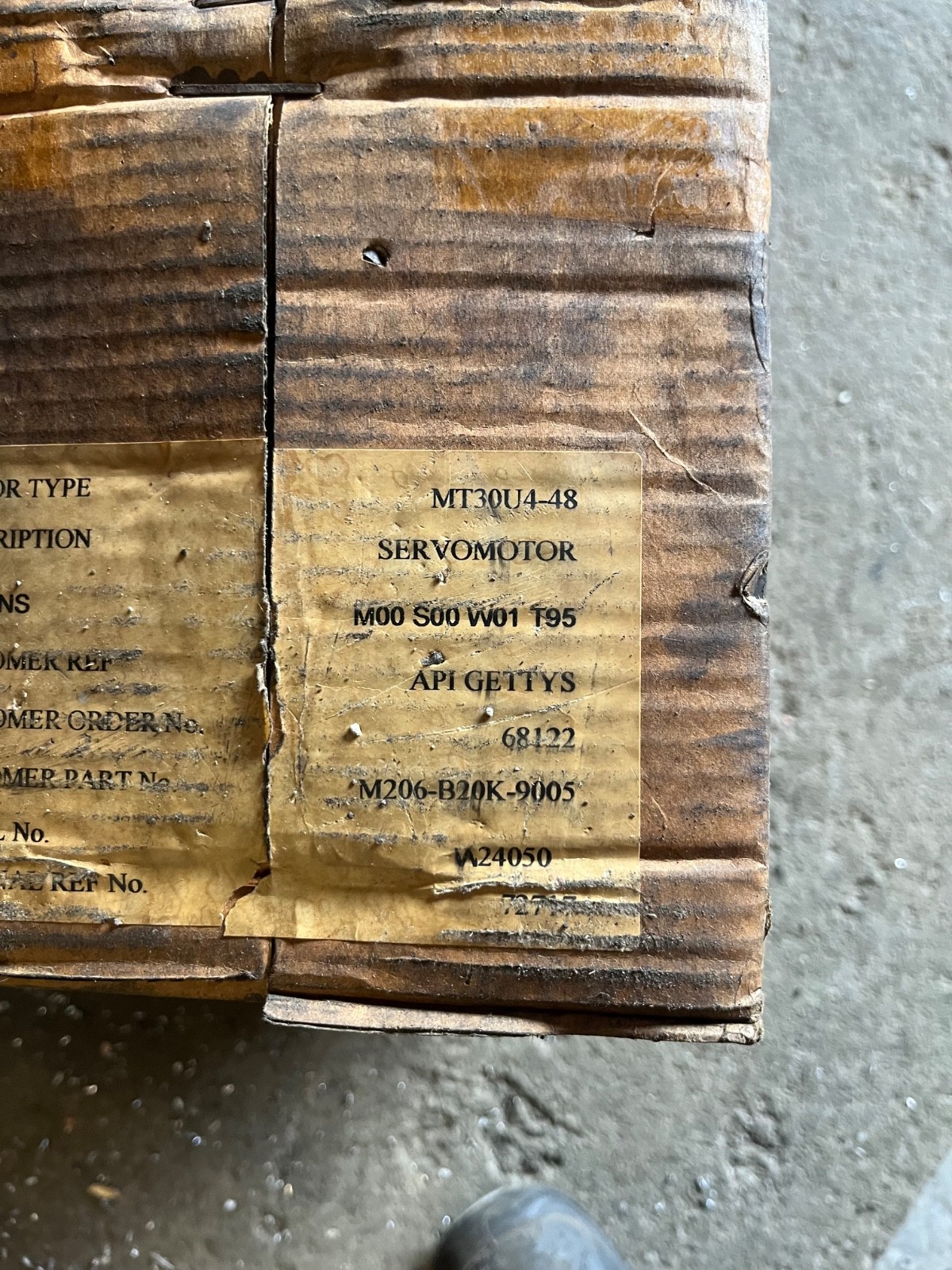 AEG GETTYS dc servomotor mt30u4-48 w24050