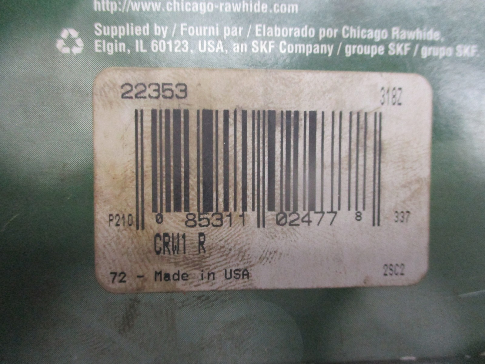 CHICAGO RAWHIDE 22353 SEAL NSMP
