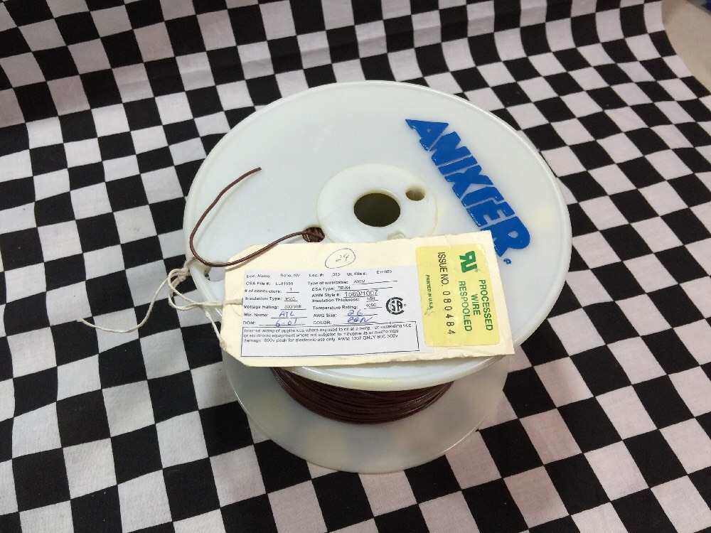 Anixter Wire 26 AWG 1500 FT, Color Brown, 1569/1007, TR-64, LL81555, SHIPSAMEDAY
