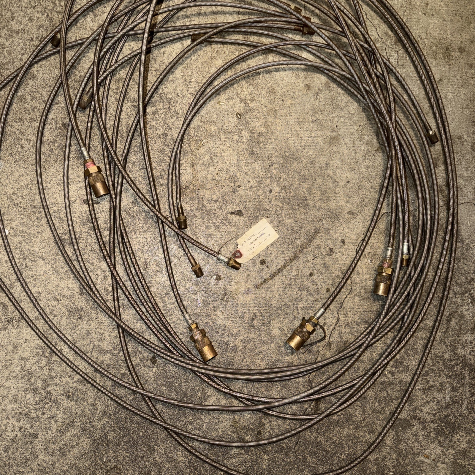 High Temp Stainless Steel/ Braided Teflon Water Or Oil Lines. 6 To 10 Ft.
