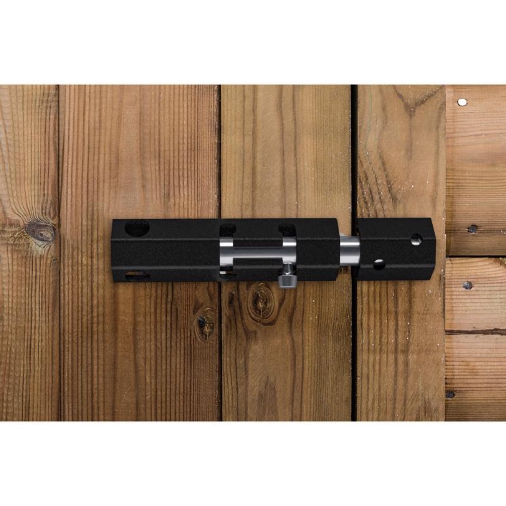National Hardware N166-001 Lockable Security Bolt, 6″, Black