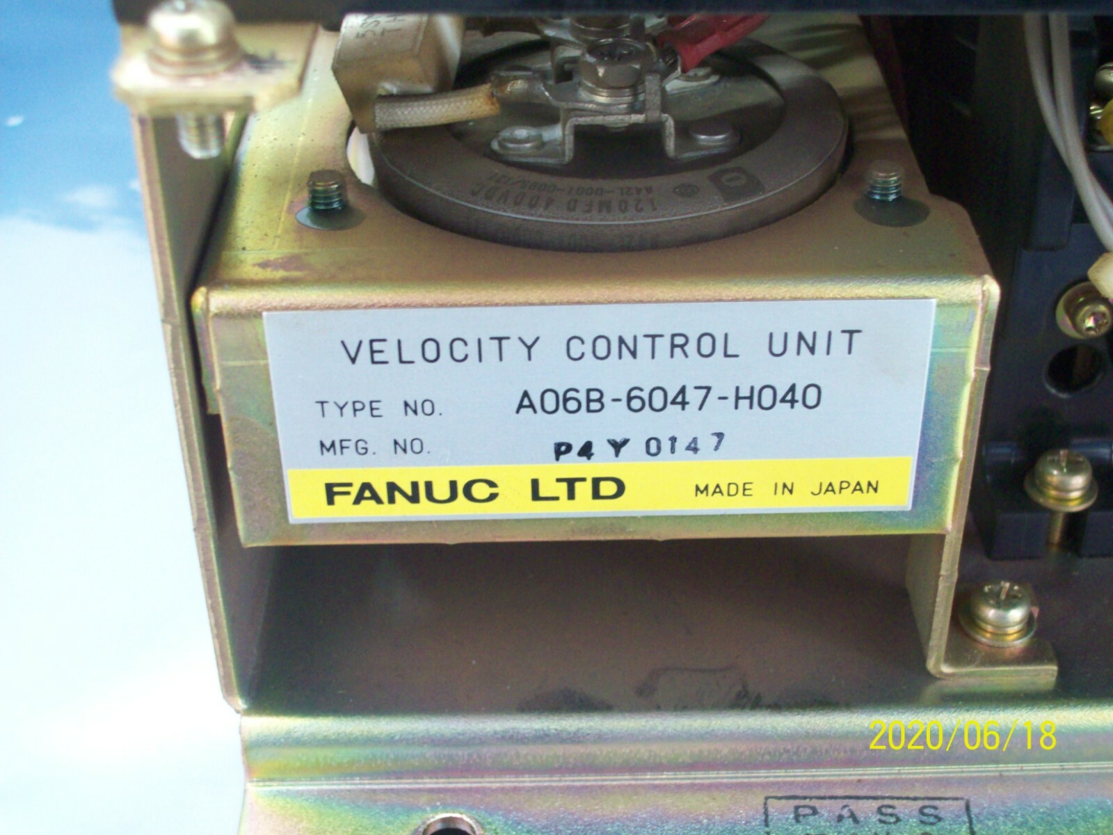 GE FANUC A06B-6047-H040 VELOCITY CONTROL UNIT