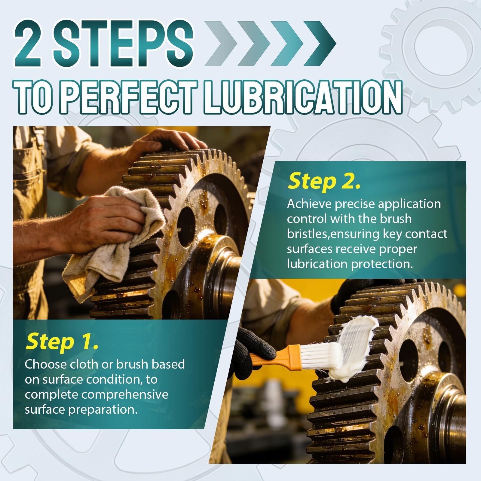 White Lithium Grease with Brush – 3oz Multi-Purpose Lubricant for 3 ounces
