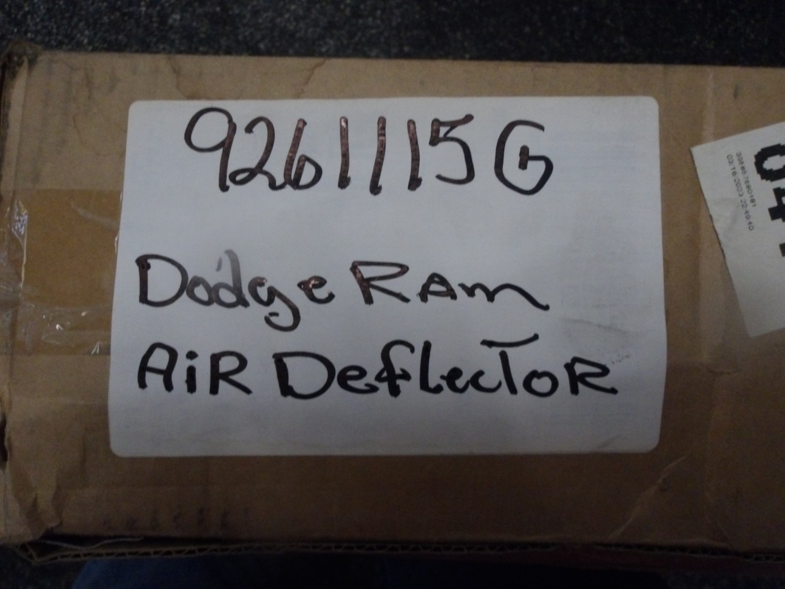 MOPAR 82213793 FRONT AIR DEFLECTOR CHROME, #9261115G NIB (AS IS)