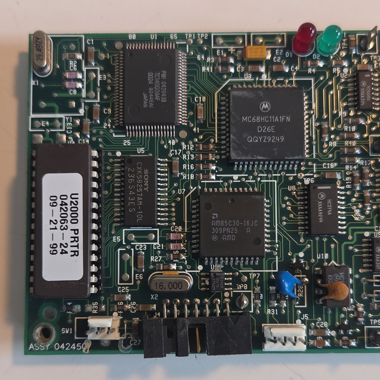 Hobart U2000 PRTR Control Board 042063-24 Industrial Dishwasher PCB 09-21-99