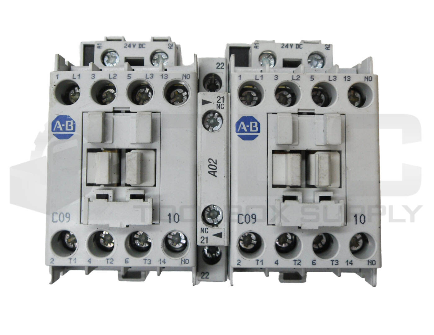 ALLEN BRADLEY 104-C09ZJ22 /B CONTACTOR W/ (2) 100-C09Z*10 /A W/ 100-FSD250 /A