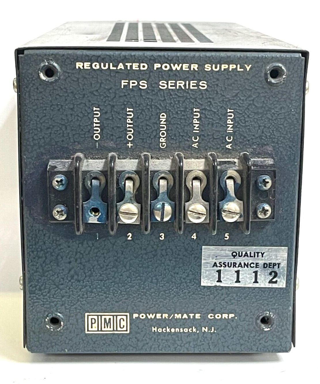 POWER MATE CORP. REGULATED POWER SUPPLY FPS-24-8 FPS SERIES