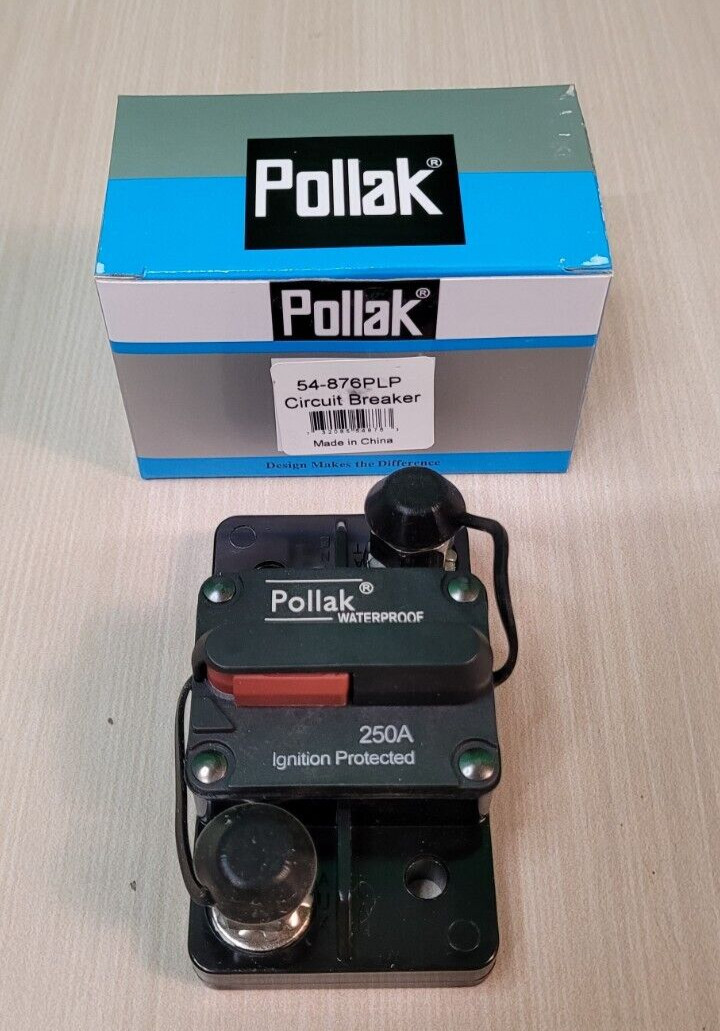 POLLAK CIRCUIT BREAKER, SURFACE MOUNT, 250 AMP, PLASTIC, TYPE ILL – 54-876PLP