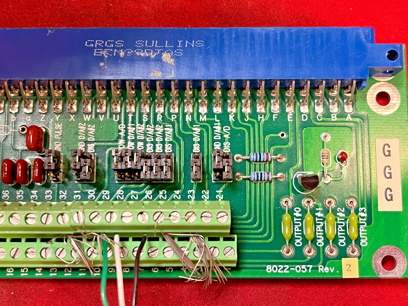 CIRCUIT BOARD, 8022-057 REV 2, SULLINS READER EZM28DTAS