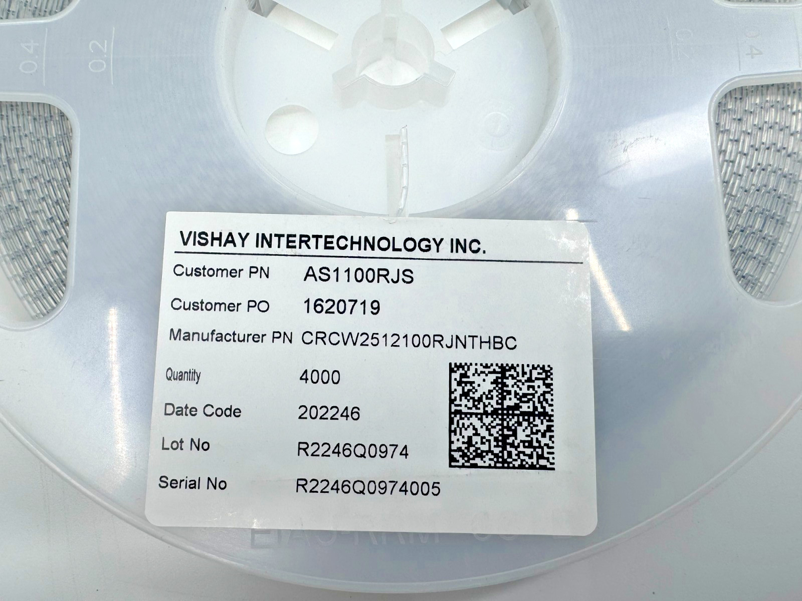 Lot of 100 Pcs CRCW2512100RJNTHBC VISHAY RESISTOR SMD 100 Ω 5% 2512 500V 1 Watt