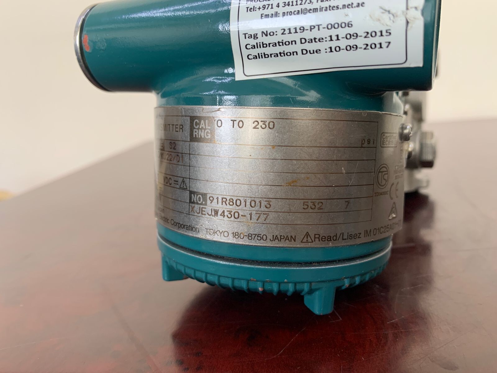 YOKOGAWA / Gauge Pressure Transmitter / EJX430A / 500PSI