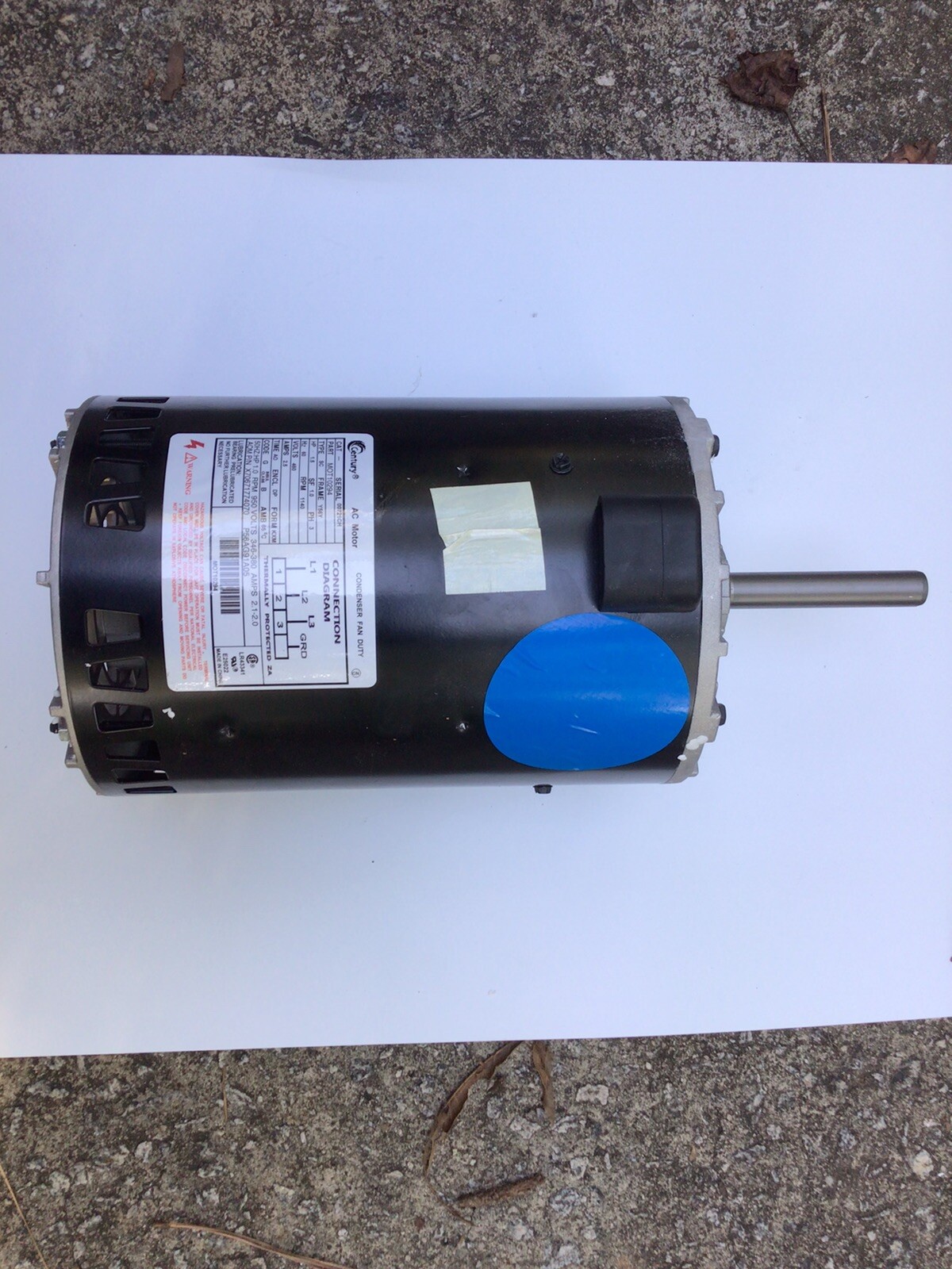 TRANE MOT10294 Motor,1.5 HP,460V,1140 rpm,3 Phase