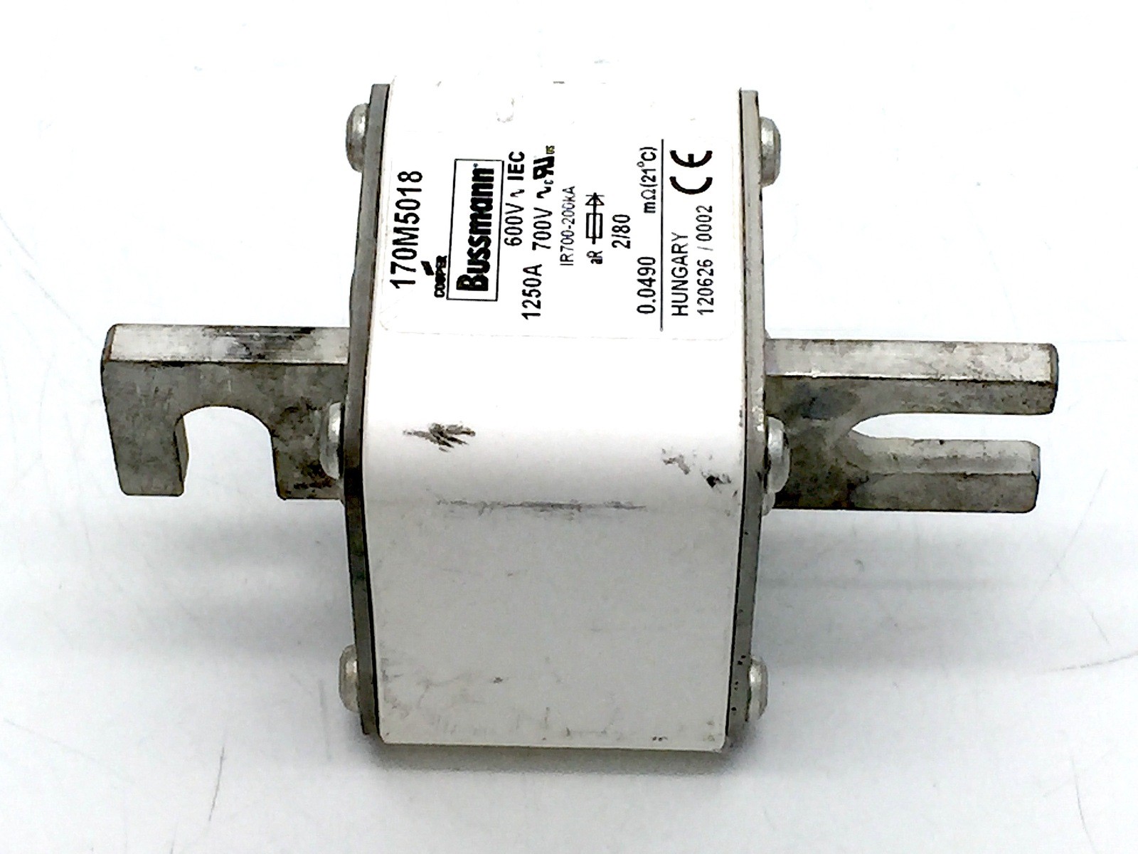 Bussmann 170M5018 Fuse 600VAC 1250A 700VAC 200kA RMS Square Body