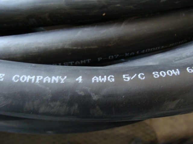 HOUSTON WIRE & CABLE 4AWG 5/C S00W P-07-KA140001-MSHA 600V CABLE (SOLD BY FOOT)