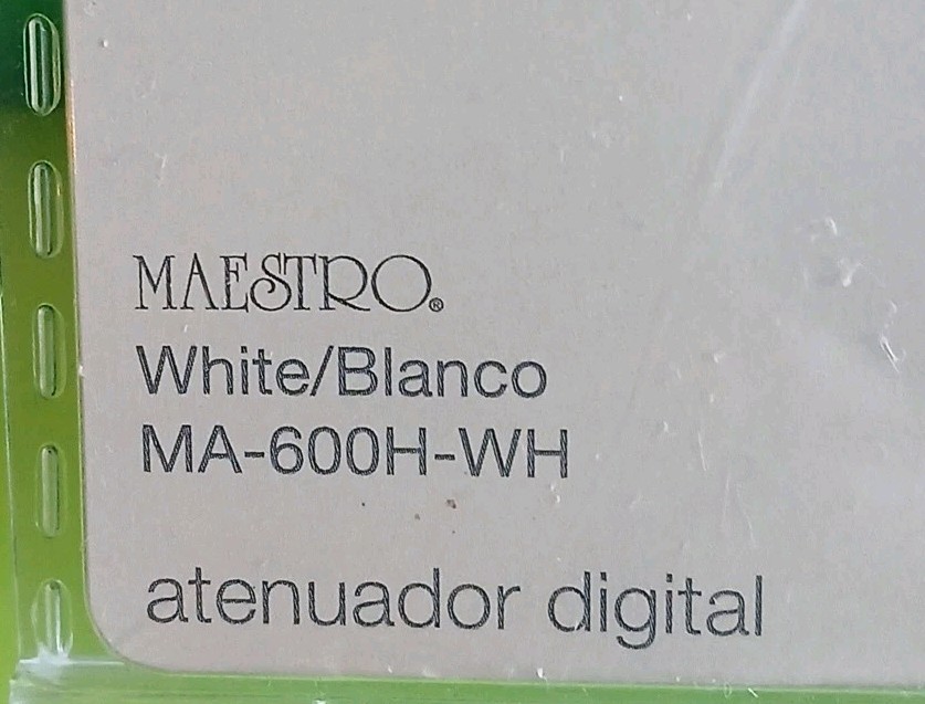 Lutron Maestro MA-600H-WH Digital Fade Dimmer – White