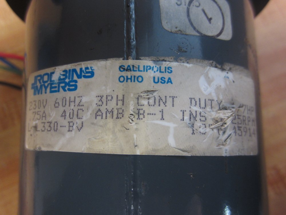 Robbins Myers L-L330-BV Motor LL330BV Tested