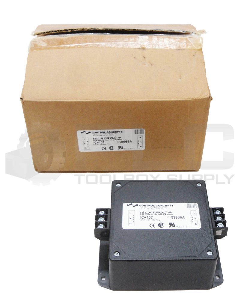 NEW CONTROL CONCEPTS IC+107 ACTIVE TRACKING FILTER 120VAC 50/60HZ 7.5A