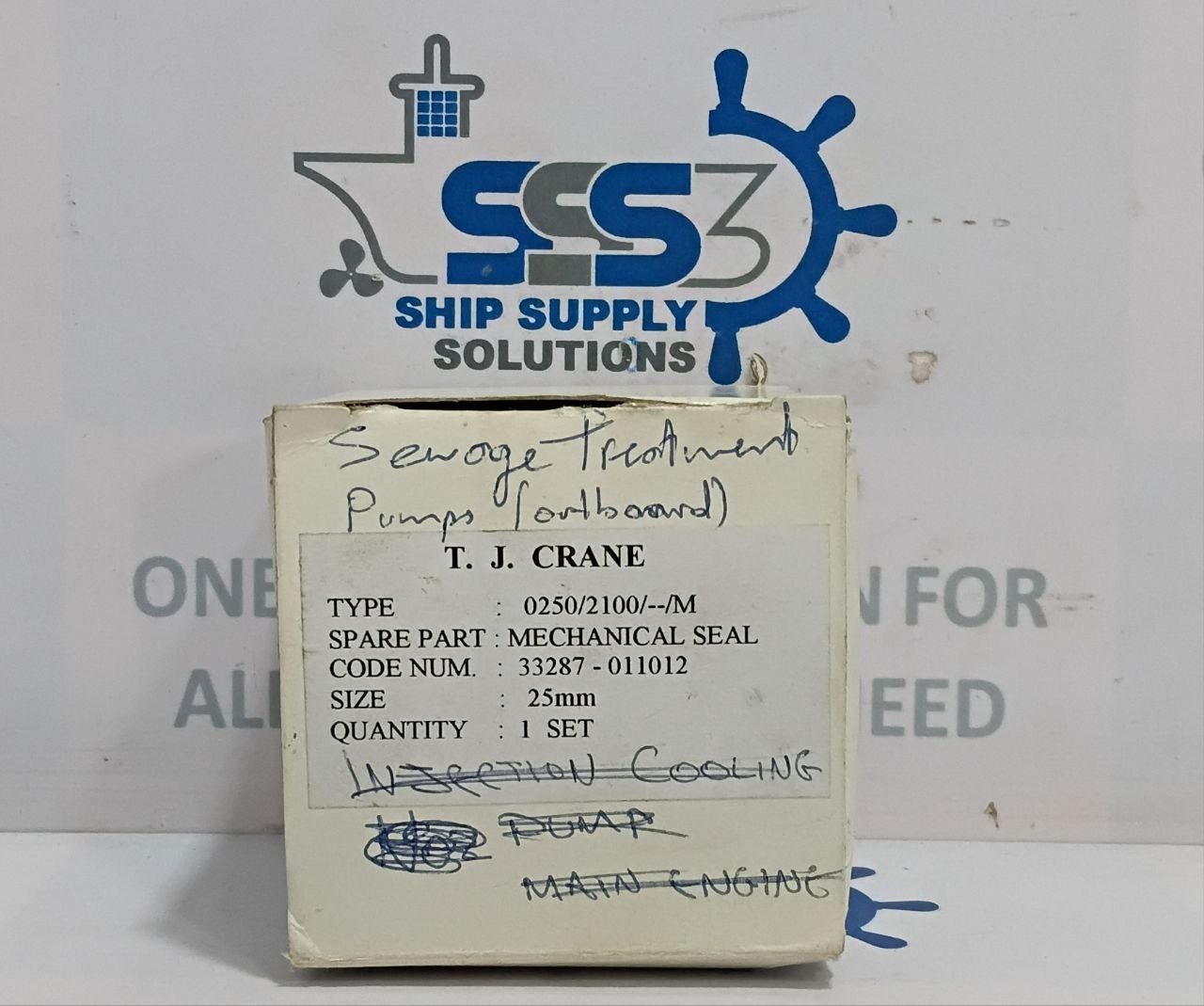 Mechanical Seal Type 0250/2100/–/M 33287-011012 Seal Size 25mm
