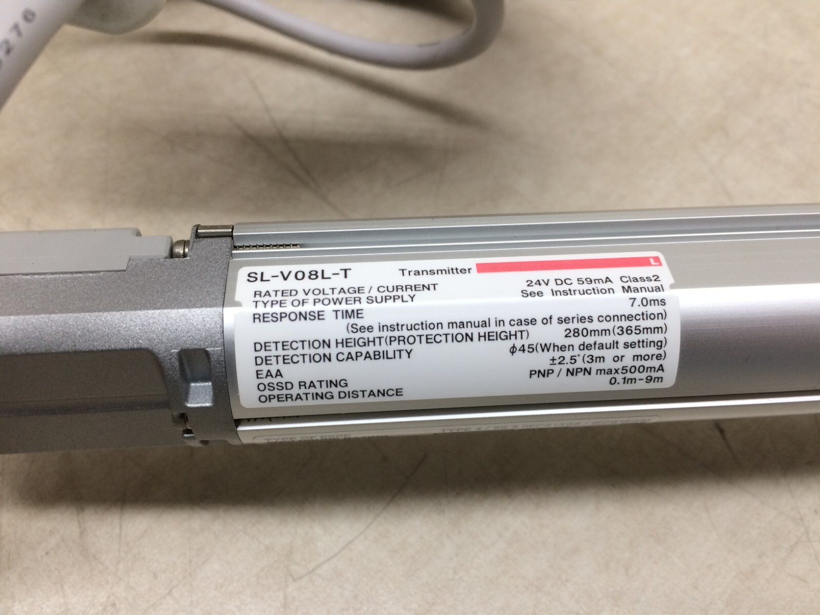 Keyence SL-V08L Safety Light Curtain Transmitter & Receiver SL-V08L-T SL-V08L-R