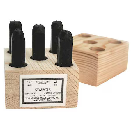 Young Bros Stamp Works 06053 Hand Stamp Kit, Symbol Set