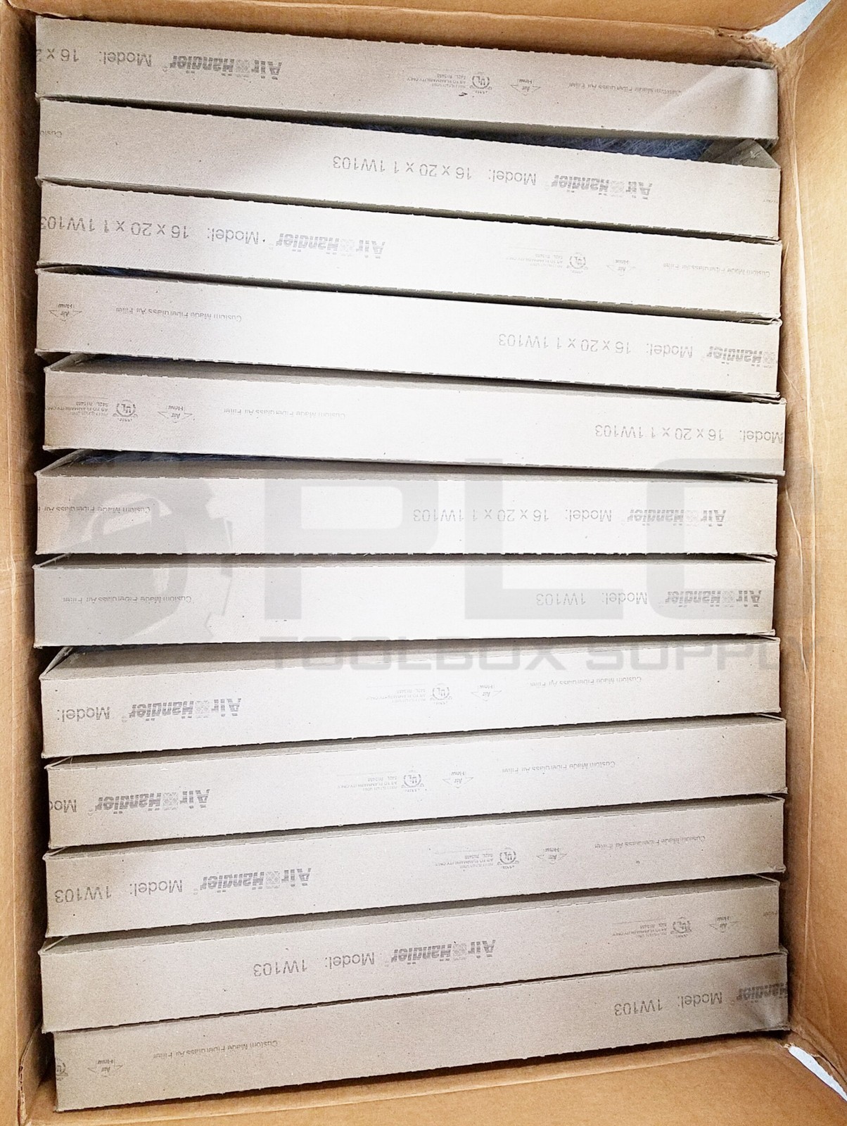 NEW BOX OF 12 AIR HANDLER 1W103 FIBERGLASS AIR FILTER 16x20x2