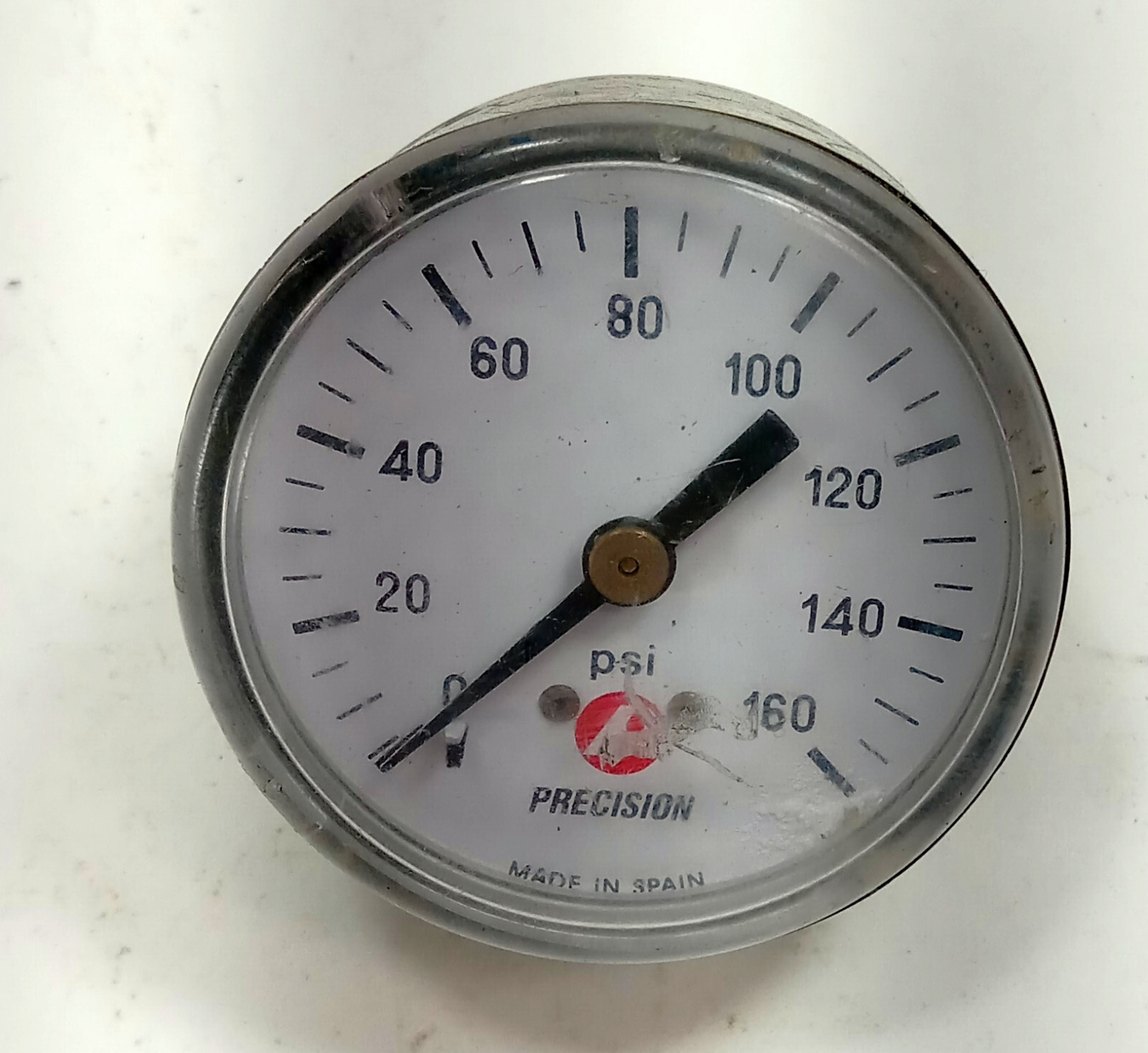 1 USED PRECISION 0-160 PSI 2″ DIA PRESSURE GAUGE ***MAKE OFFER***