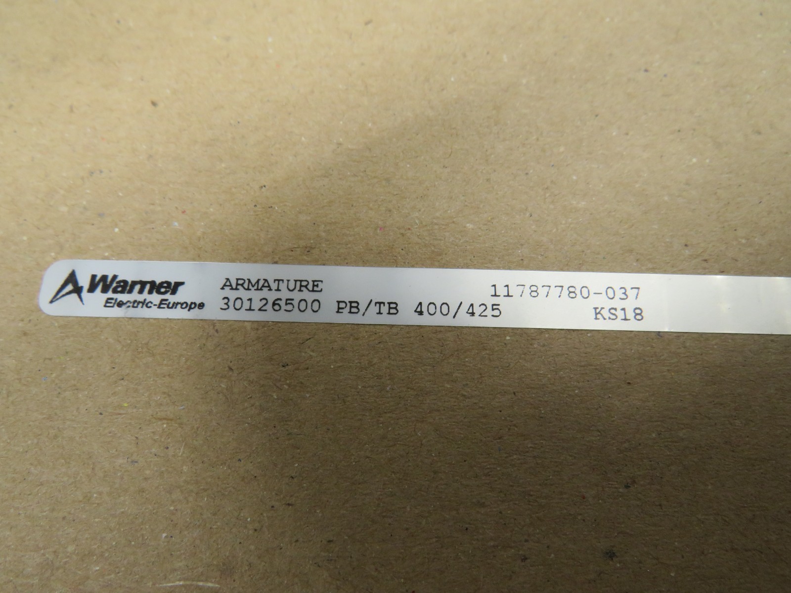 Warner Electric 30126500 PB/TB 400/425 Armature