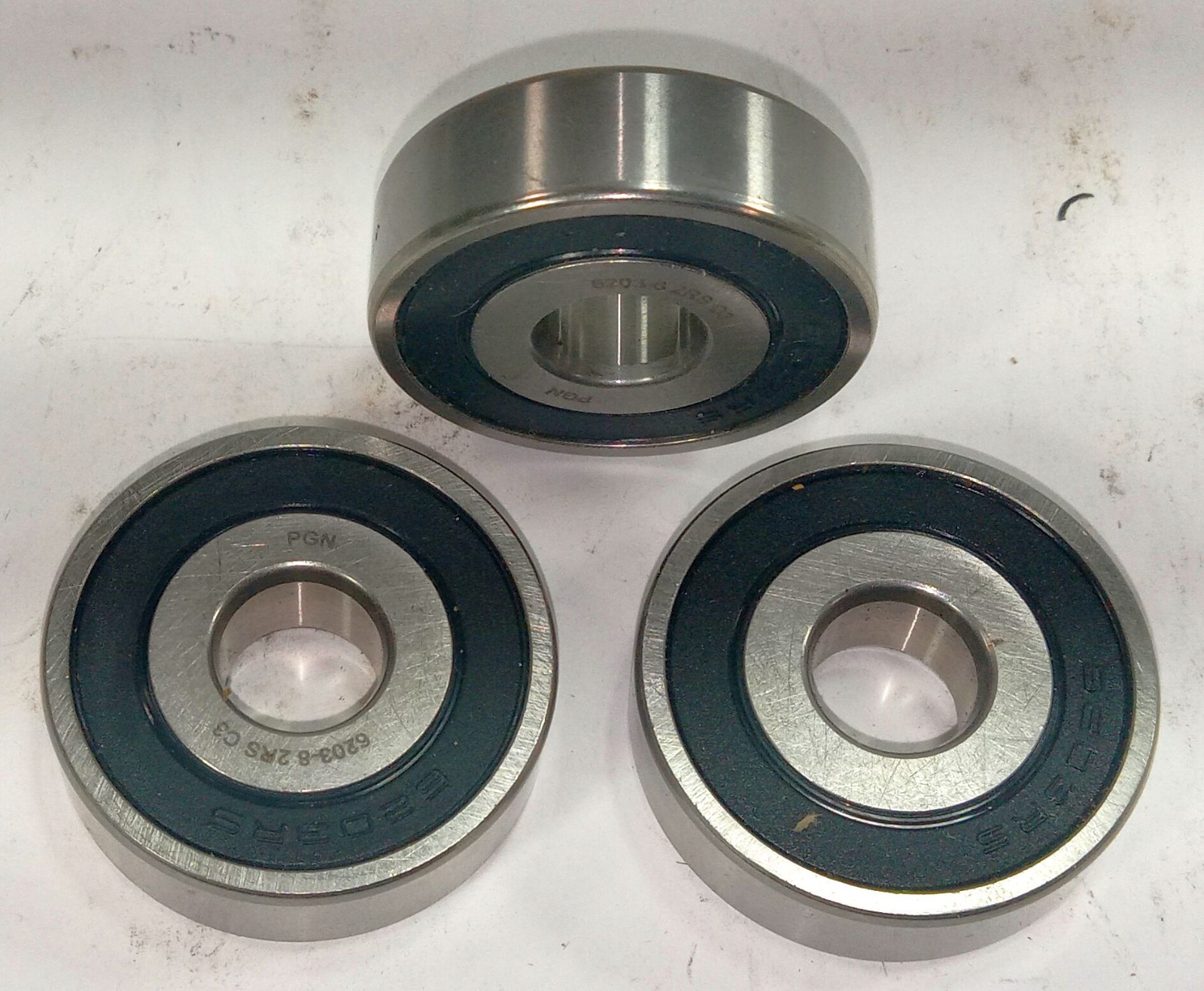 3 NEW PGN 6203-8 2RS C3 12.7X40X12 DEEP GROOVE BALL BEARINGS NNB **MAKE OFFER**