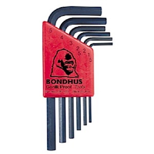 Bondhus 12246 – Set 6 Hex L-Wrenches 1.5-5mm – Short – 1EA