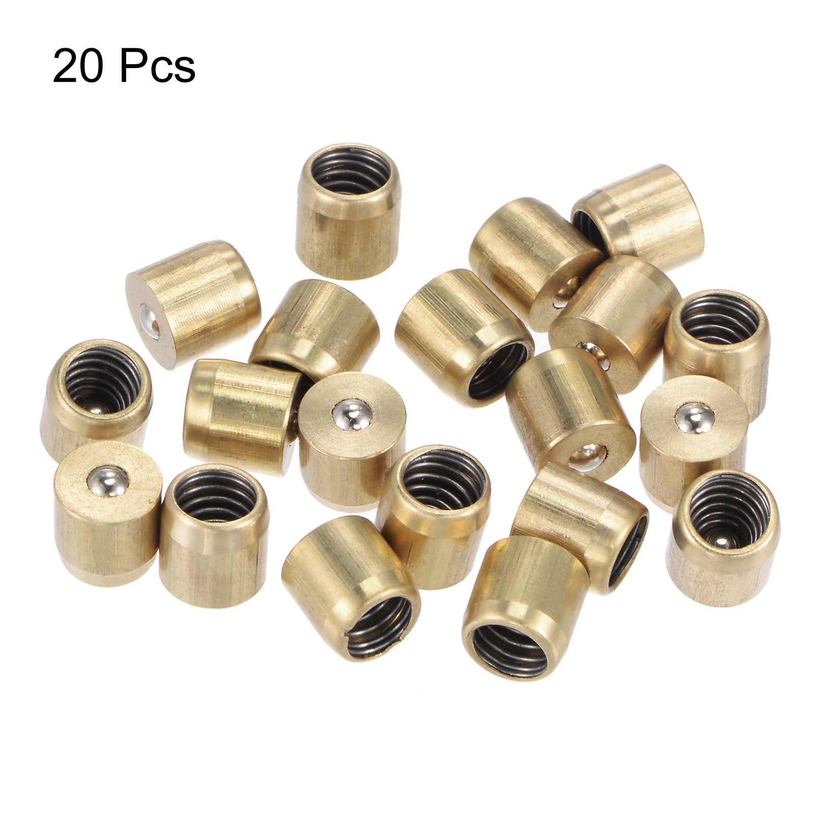 20Pack Brass Push Button Grease Oil Cup 8x8mm Ball Oiler for Lubrication System