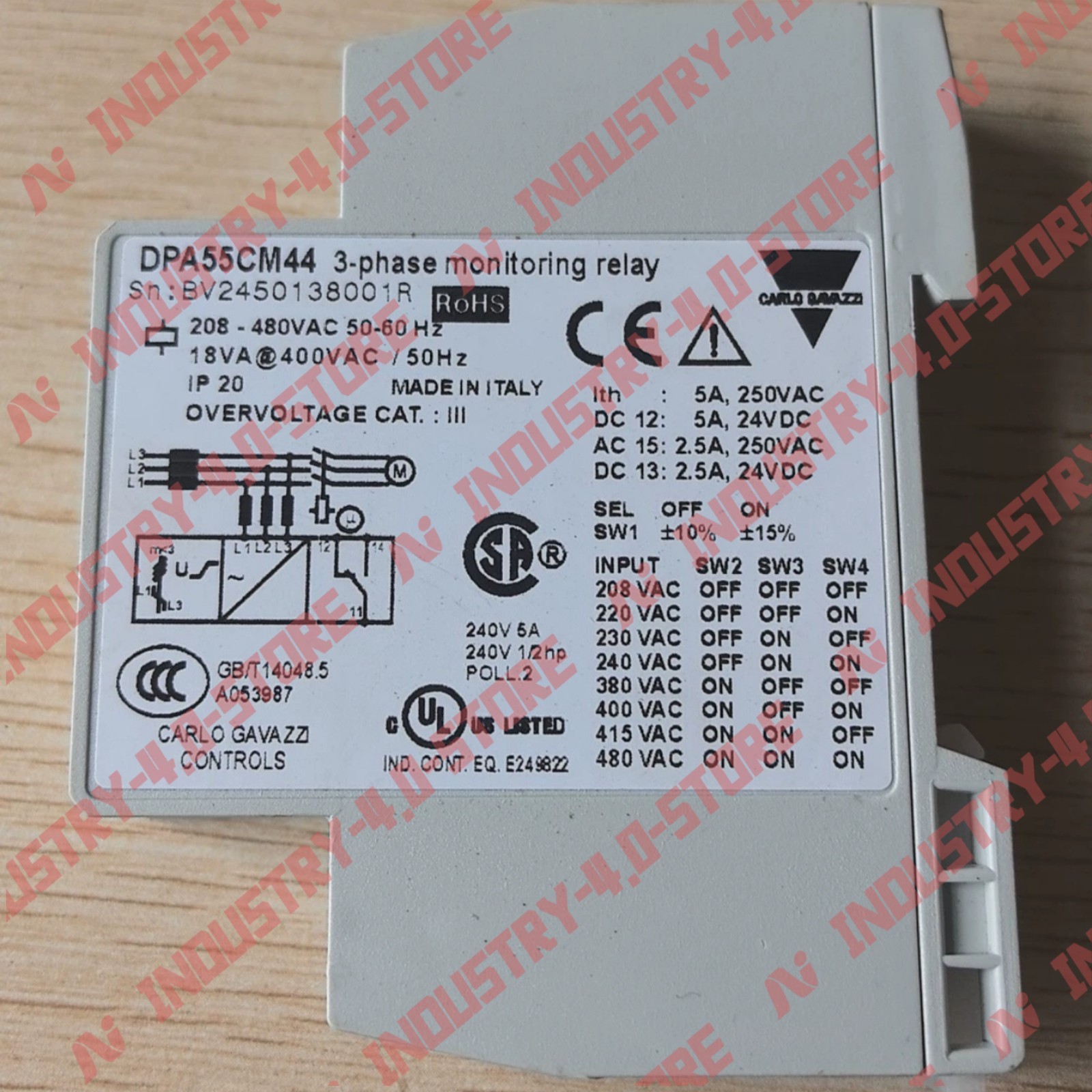 Carlo Gavazzi DPA55CM44 Three-Phase Relay#1pcs new in box
