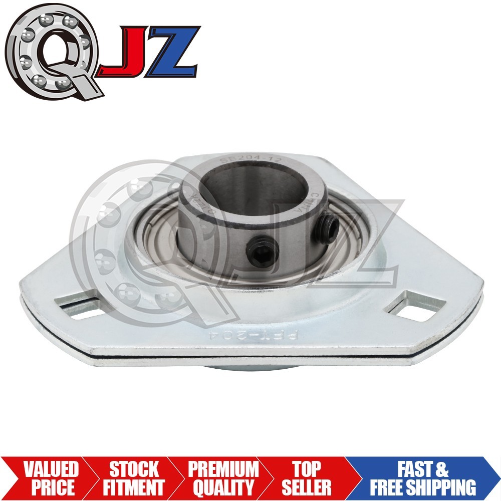 [Qty.1] SBPFT204-12-0.757 3-Bolt Pressed Steel Triangular Housing 0.757 in Bore