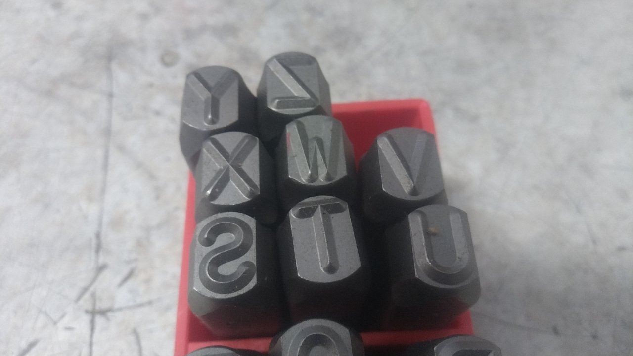 Brand Name 1F105 3-1/8 In Shank L A thru Z Heavy Duty Letter Set
