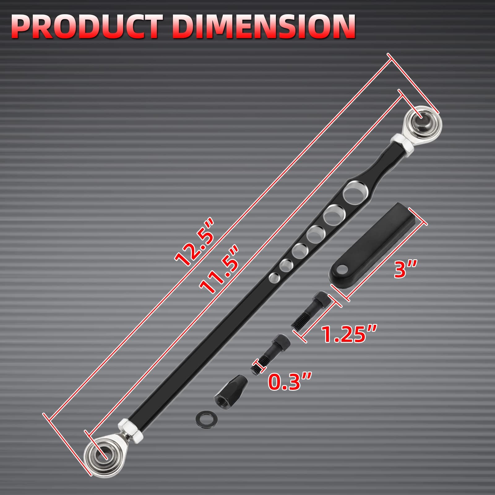 Black Gear Shift Linkage Compatible for Harley Softail Touring Electra Street…