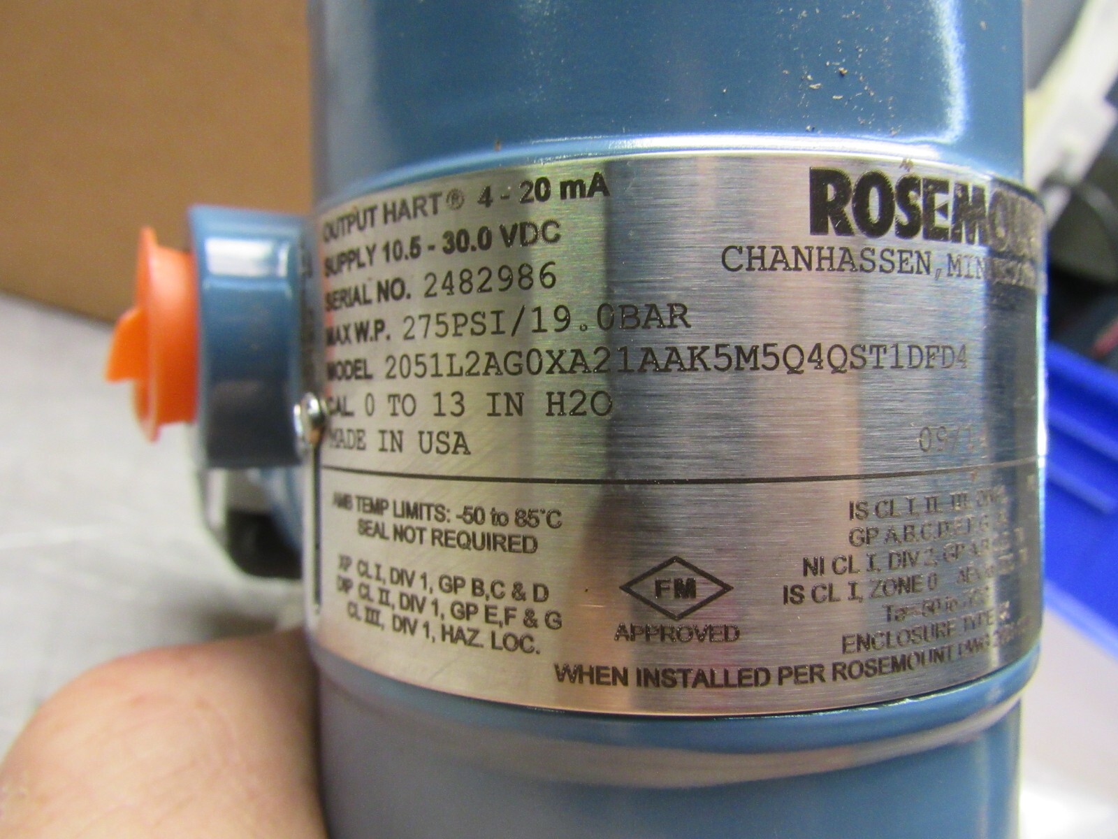 ROSEMOUNT 2051L2AG0XA21AAK5M5Q4Q5T1DFD4 0-13in H2O PRESS. TRANSMITTER NEW IN BOX