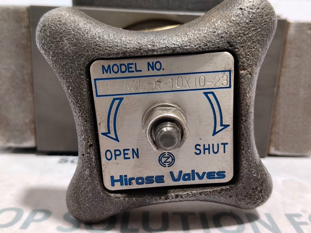 Hirose Valves HF-ACC-K-10X10-23 Hydraulic Valve Manifold Mount W/Handwheel