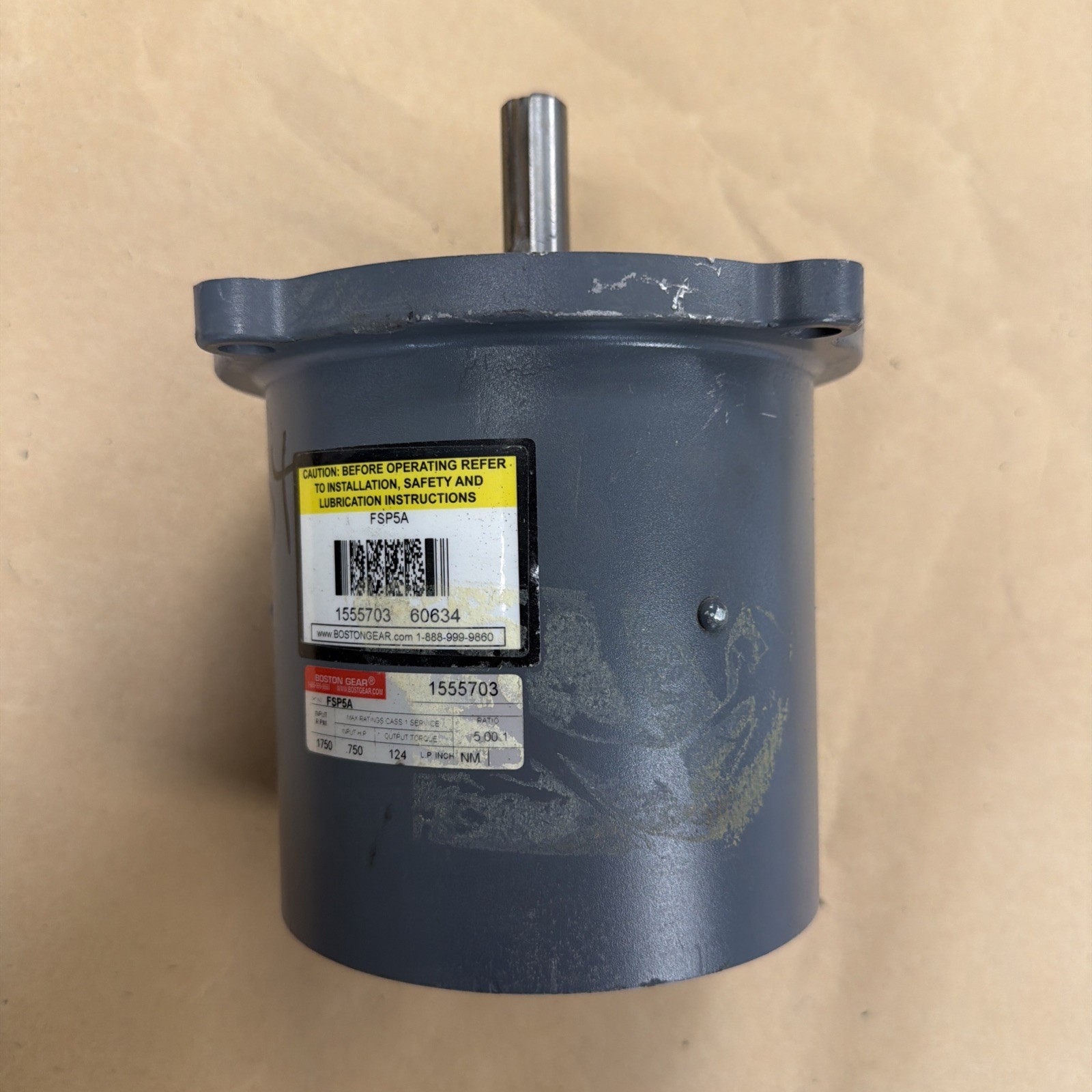 BOSTON GEAR FSP5A GEAR REDUCER 1750RPM 750HP