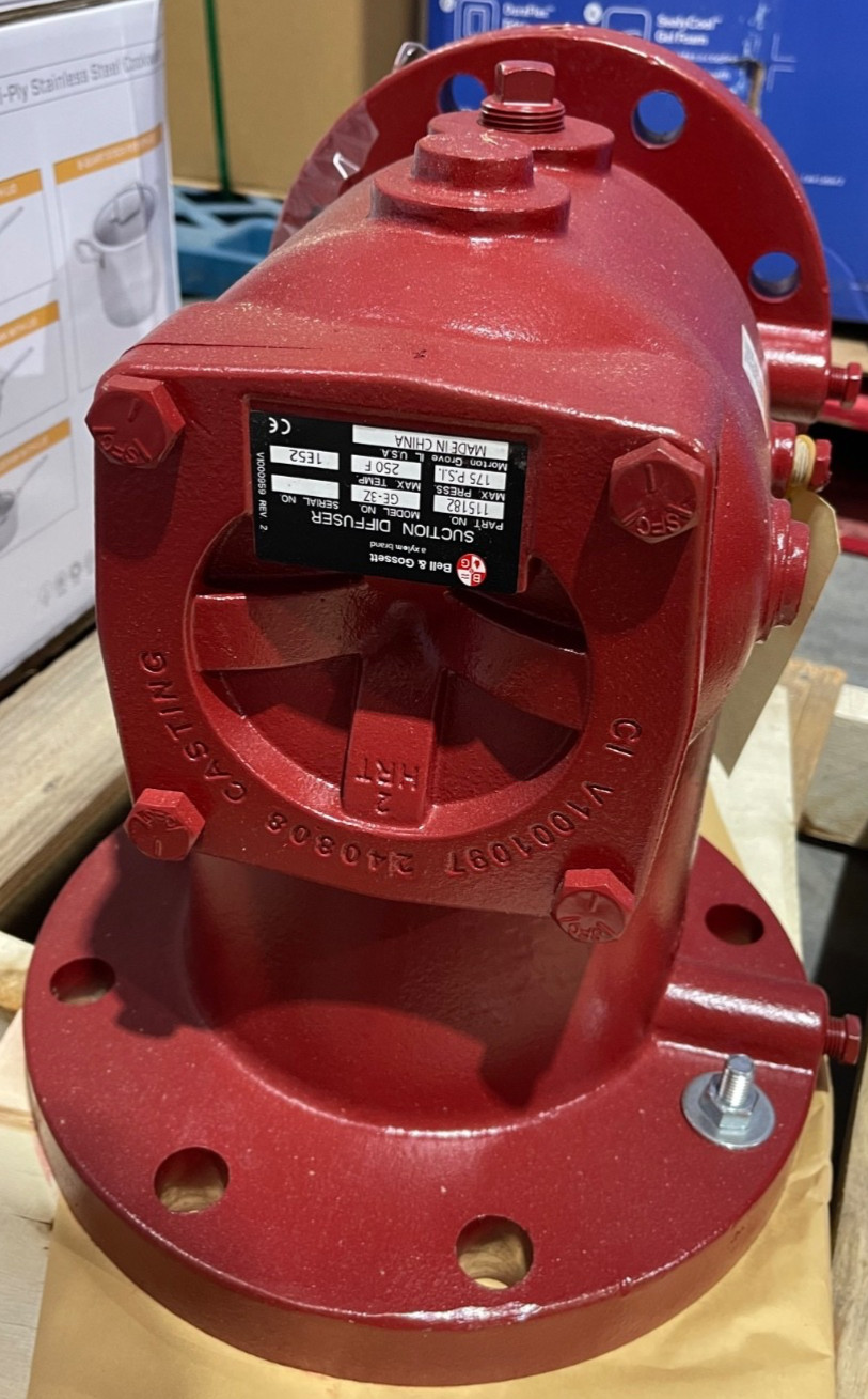 Xylem Bell & Gossett 115182/BG115182 GE-3Z SUCTION DIFFUSER PLUS 6″ x 4″