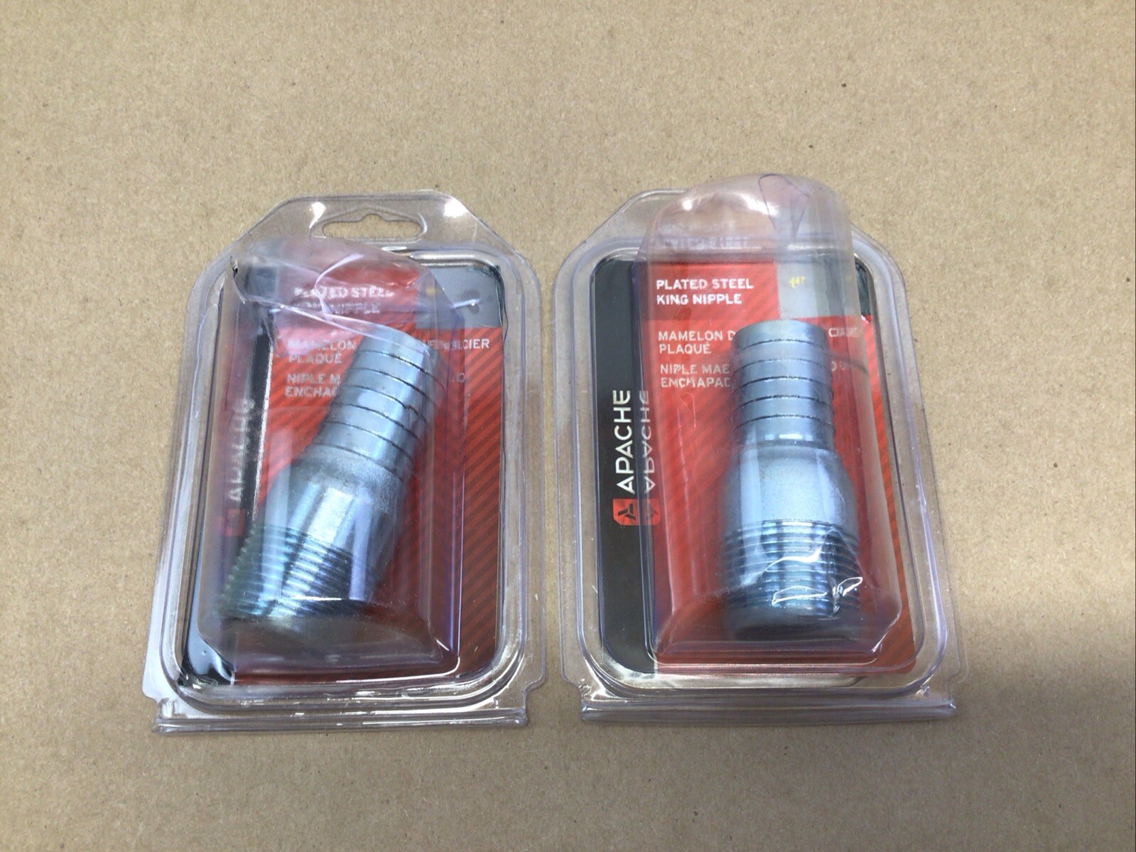 Apache Plated Steel King Nipple 1in For Low Pressure Suction Use Lot Of 2