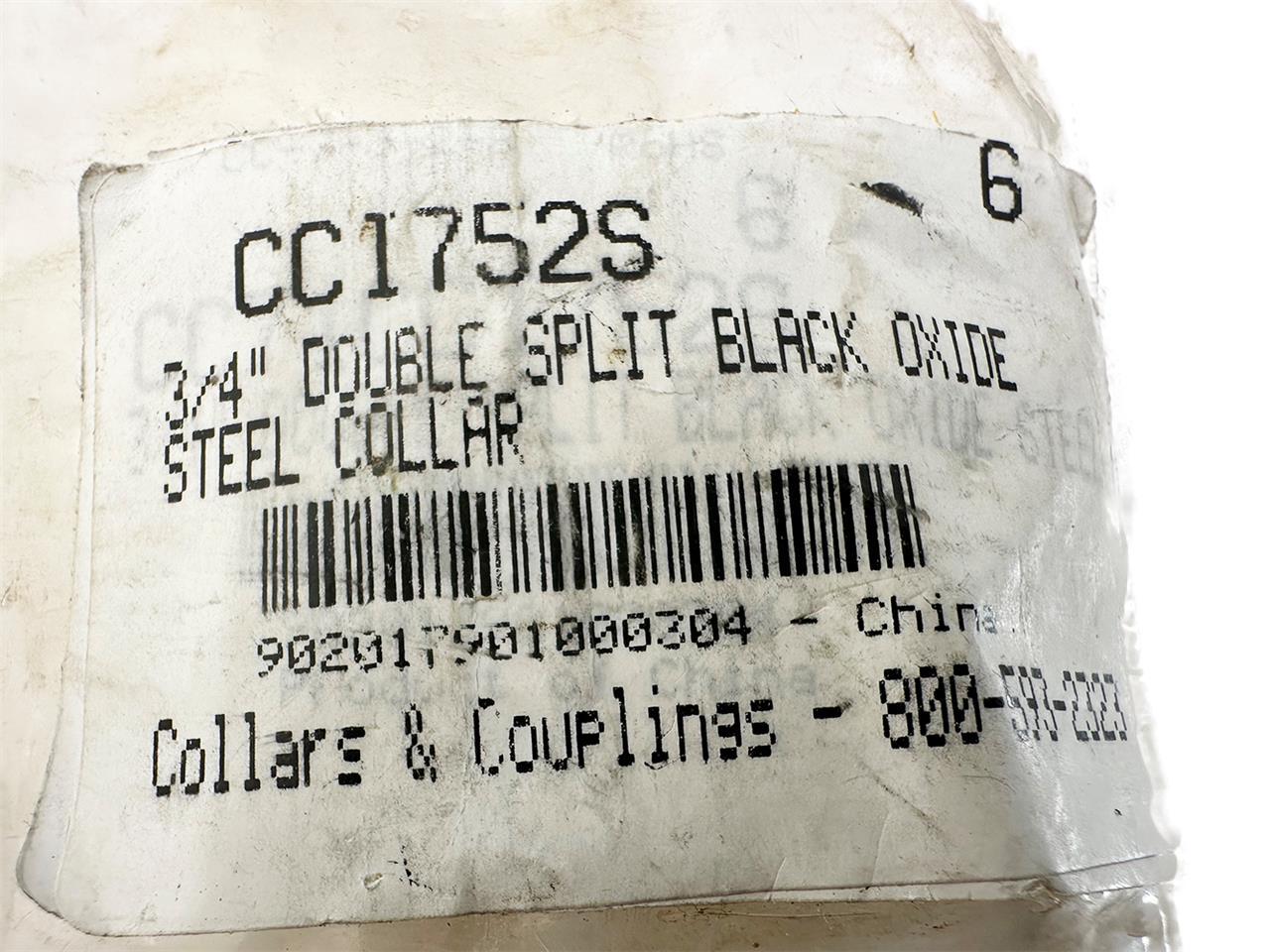 6 Pack CC1752S 3/4″ Double Split Black Oxide Steel Collar NEW FREE FAST SHIP